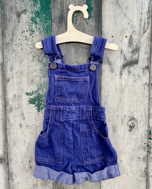 Dark Blue Overall Shorts