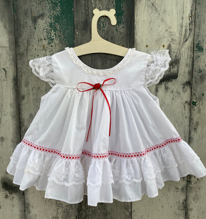 Lacey Dress with Red Flower