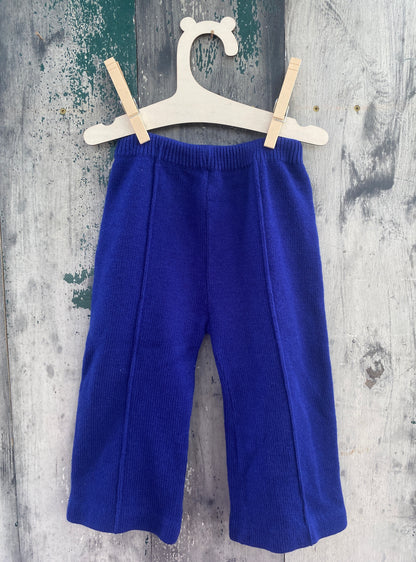Blue Knit Pants
