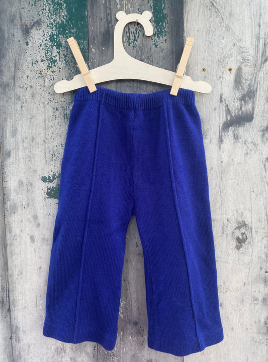 Blue Knit Pants