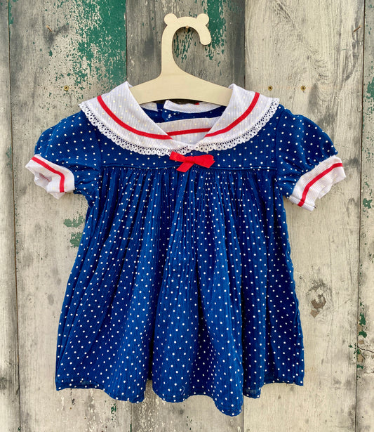 Polka Dot Pleated Dress