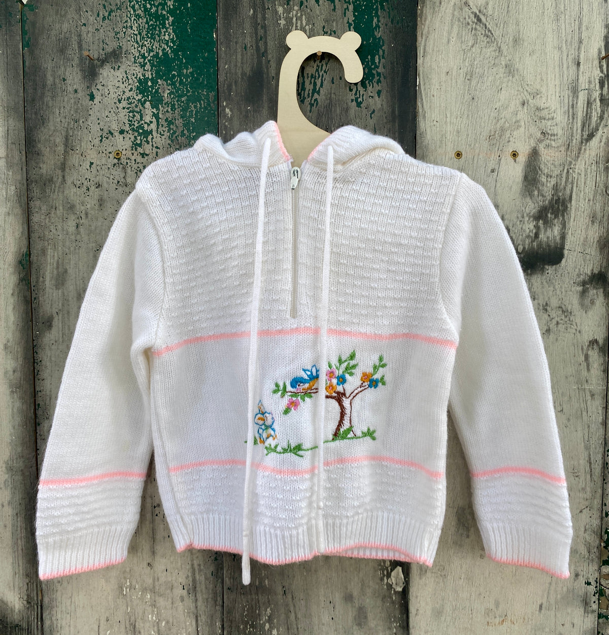 Knit Embroidered Hoodie