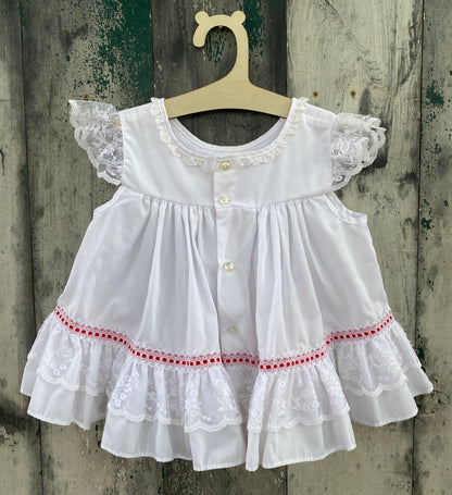 Lacey Dress with Red Flower