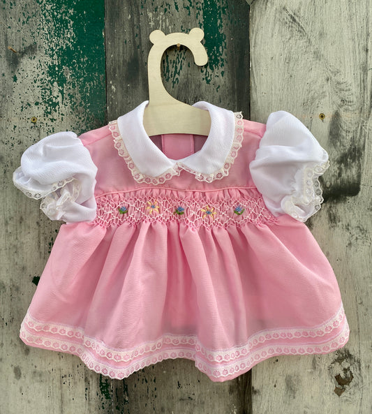 Baby Pink Smocked Dress
