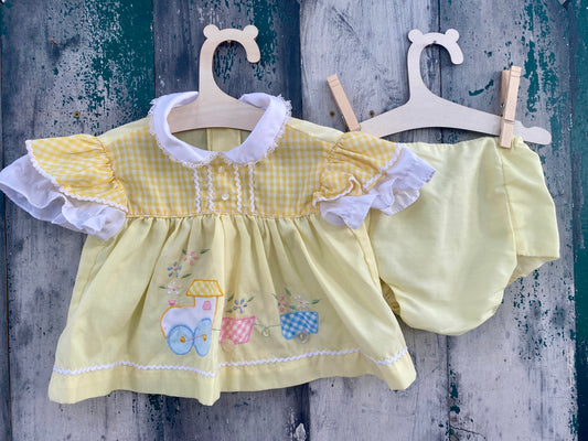 Train Dress and Bloomers Set