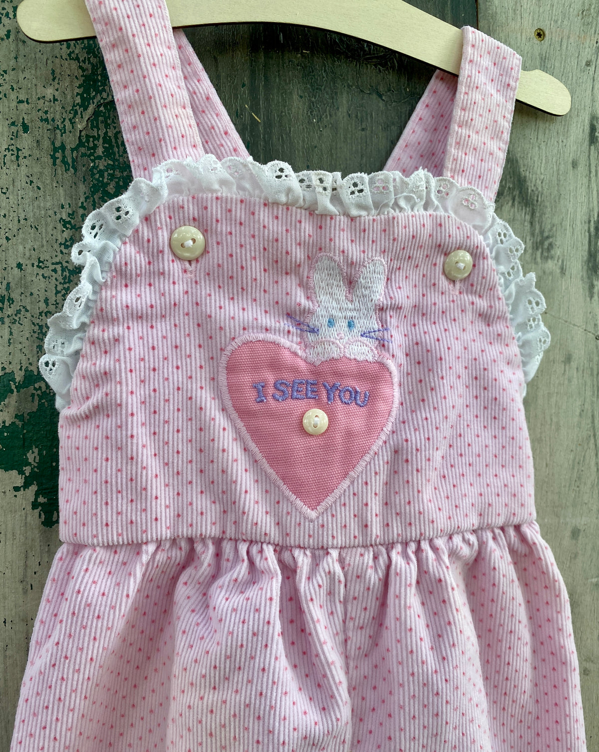 Bunny Polka Dot Overalls