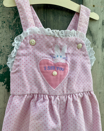 Bunny Polka Dot Overalls