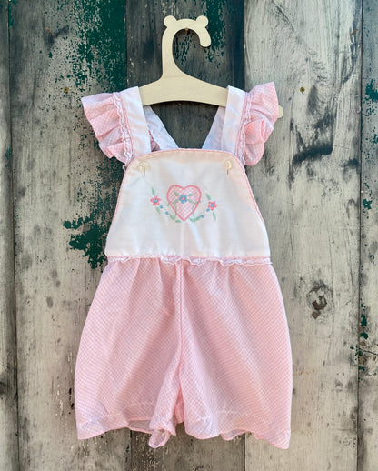 Gingham Heart Romper