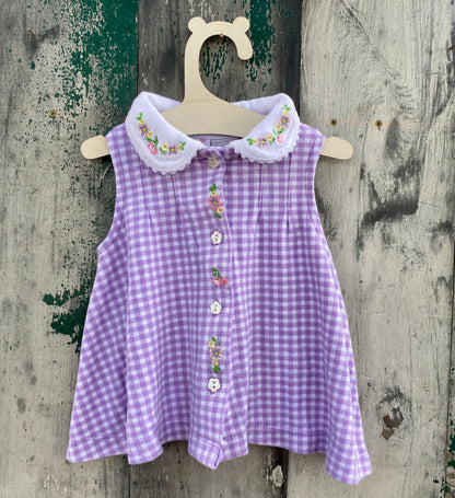 Lavender Gingham Dress
